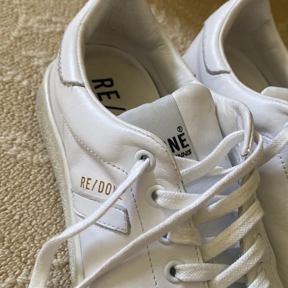 Re/done white sneakers 70s tennis barely worn size 37 - Picture 3 of 7